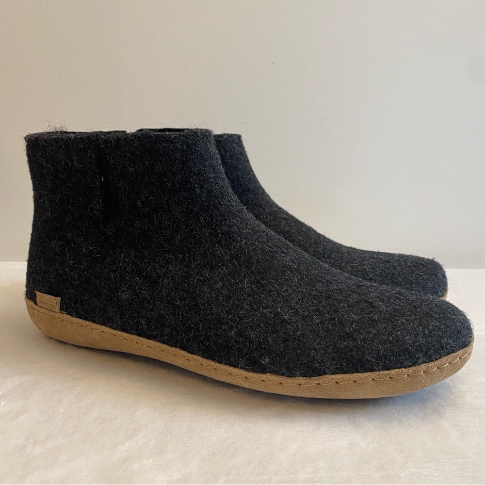 Glerups Boot With Leather Sole - Charcoal